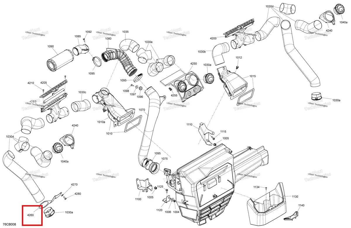 Деталь 705800455 на схеме узла Enclosure Cab - Air Conditioning System