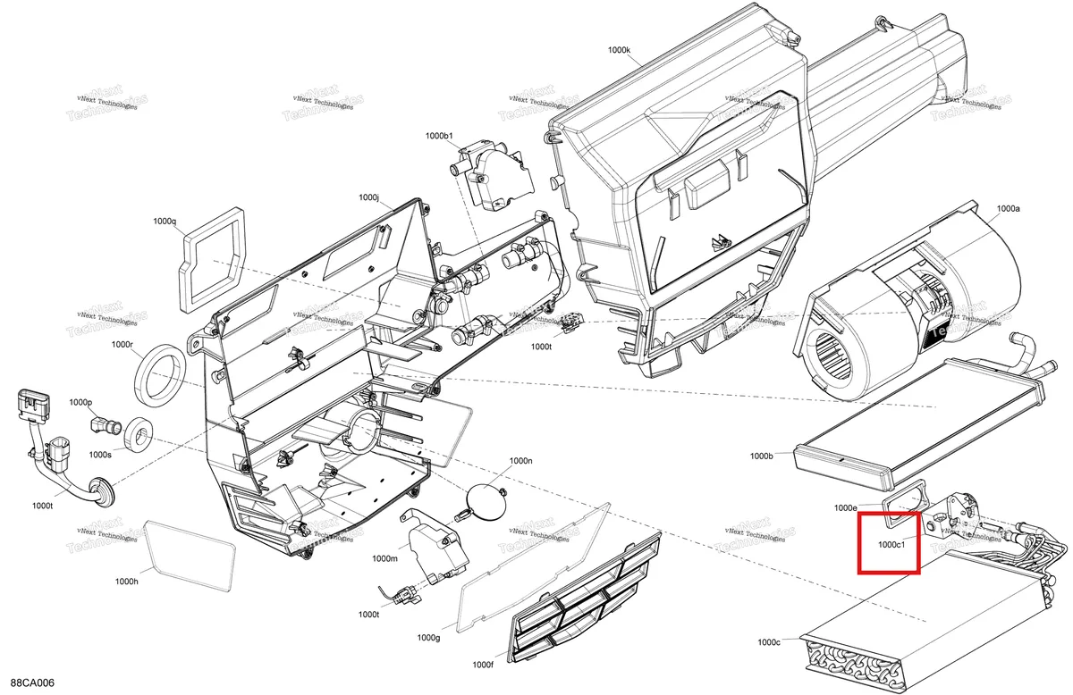 Деталь 705800458 на схеме узла 2021 Can-Am Defender PRO HD10 - LTD CAB Body - Enclosure Cab - Air Conditioning Unit
