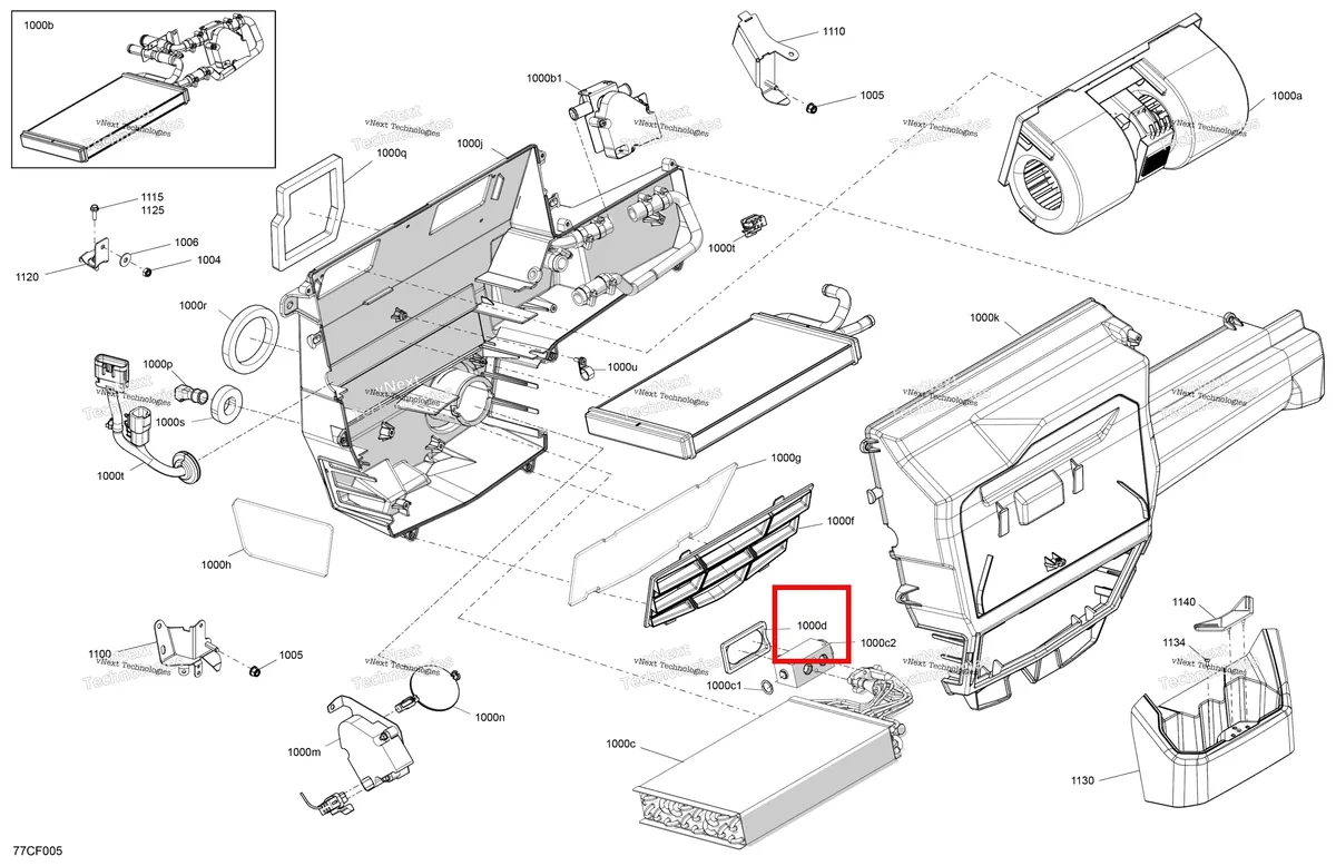 Деталь 705800519 на схеме узла 2026 Can-Am Defender MAX - HD10 - DPSCAB - 8ATE - Compass Green - 65