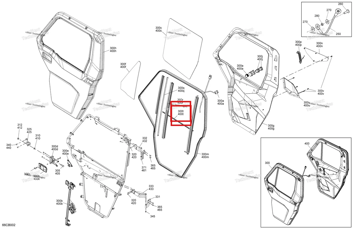 Деталь 705800591 на схеме узла 2022 Can-Am Defender MAX HD10 - LTD CAB Enclosure Cab - Front Doors