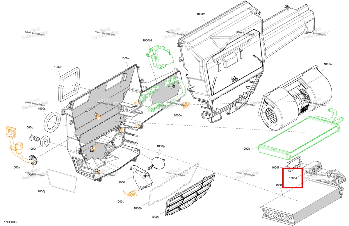 Деталь 705800693 на схеме узла Enclosure Cab - Air Conditioning Unit