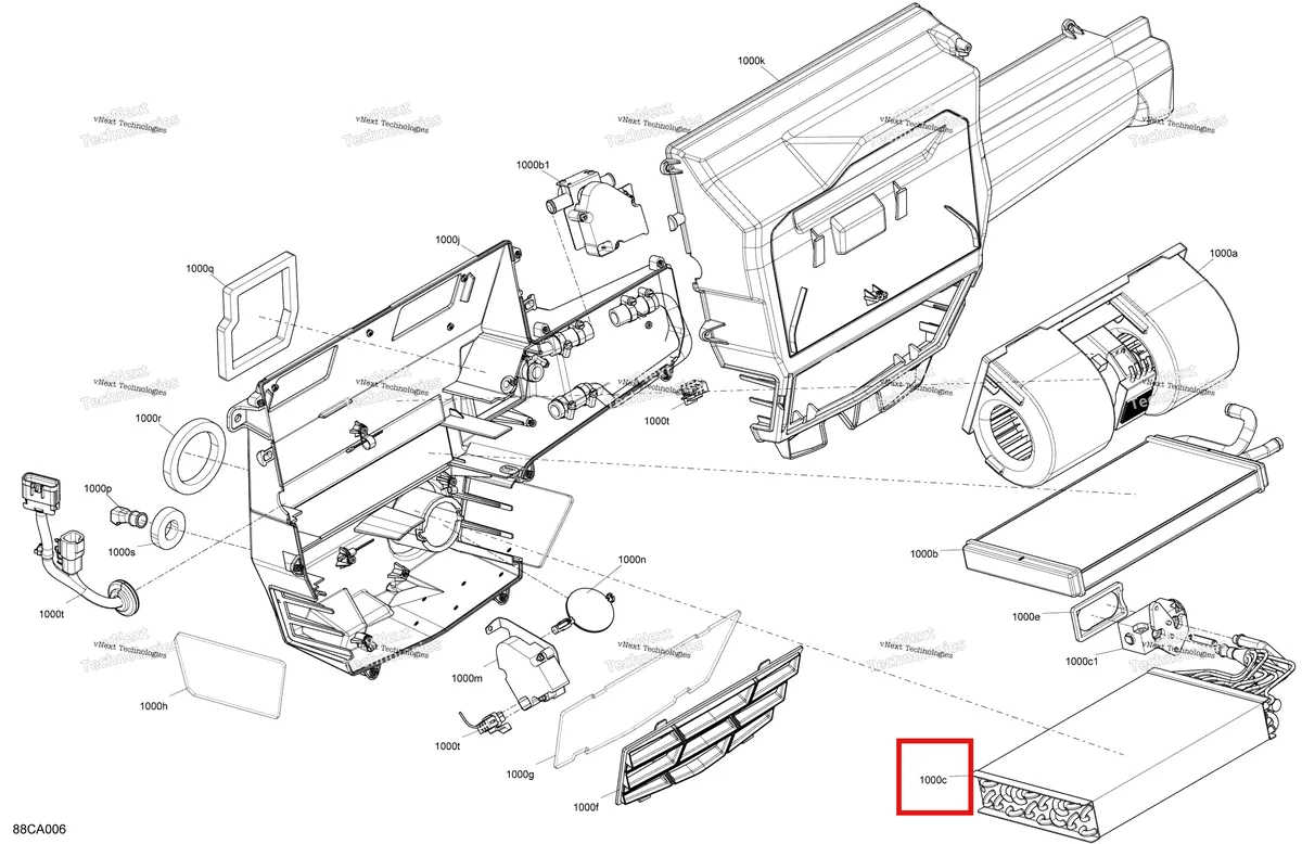 Деталь 705800786 на схеме узла 2021 Can-Am Defender PRO HD10 - LTD CAB Body - Enclosure Cab - Air Conditioning Unit