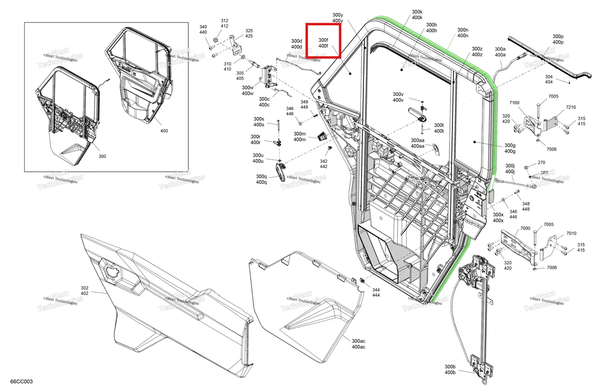 Деталь 705800863 на схеме узла 2023 Can-Am Defender MAX HD10 - Lone Star Edition CAB Enclosure Cab - Front Doors