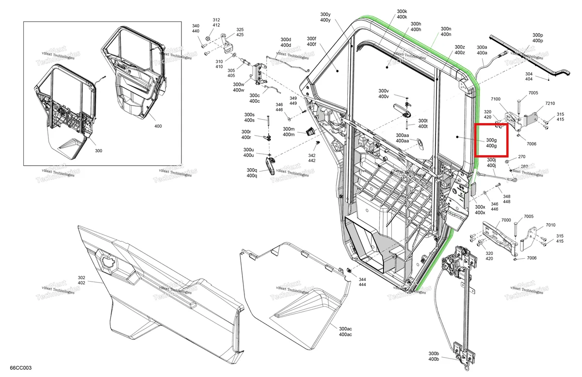 Деталь 705800864 на схеме узла 2023 Can-Am Defender MAX HD10 - Lone Star Edition CAB Enclosure Cab - Front Doors