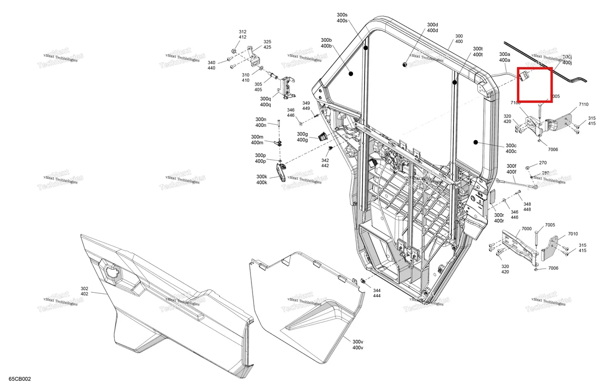 Деталь 705800898 на схеме узла Enclosure Cab - Doors