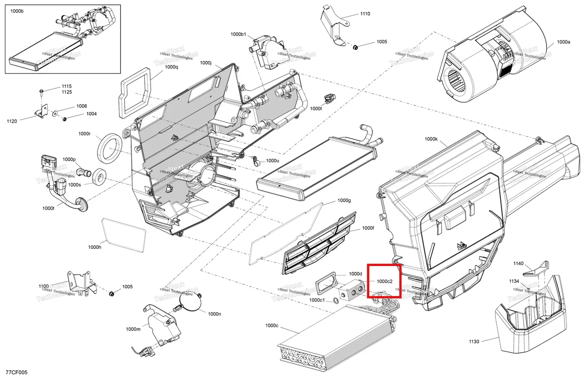 Деталь 705800980 на схеме узла 2026 Can-Am Defender MAX - HD10 - DPSCAB - 8ATE - Compass Green - 65