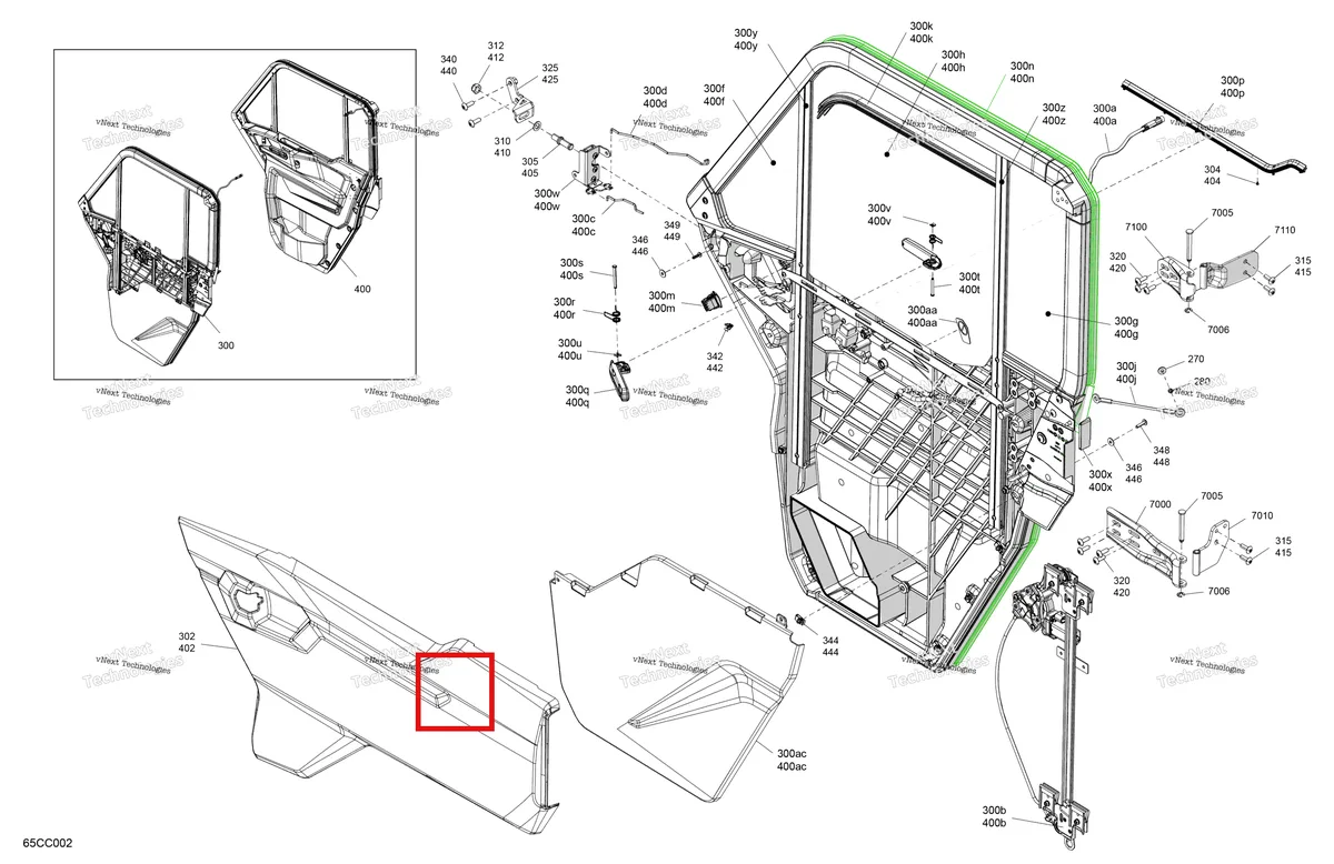 Деталь 705801088 на схеме узла 2023 Can-Am Defender HD9 - DPS CAB Enclosure Cab - Doors