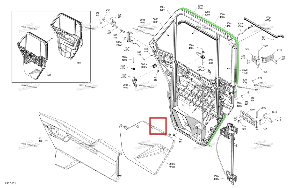 Деталь 705801089 на схеме узла 2023 Can-Am Defender HD9 - DPS CAB Enclosure Cab - Doors