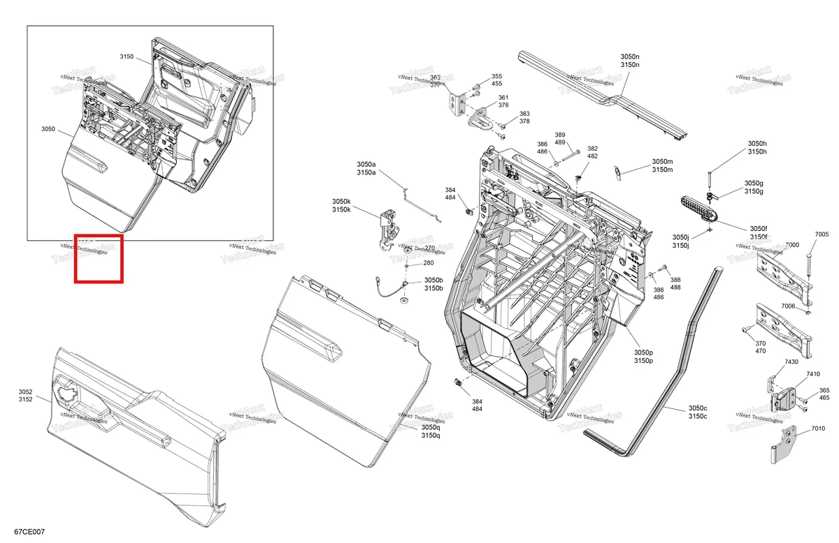 Деталь 705801298 на схеме узла 2025 Can-Am Defender Max - HD10 - XMR - 8PSA - Hyper Silver - 67