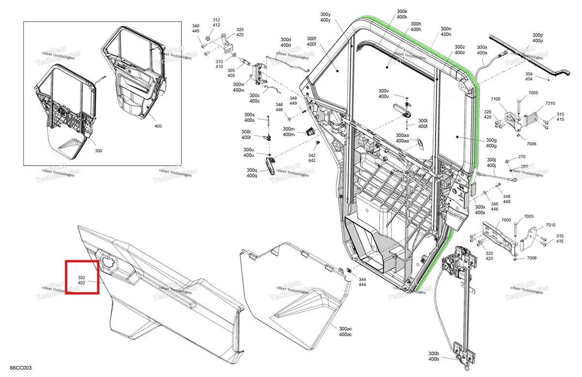Деталь 705801521 на схеме узла 2023 Can-Am Defender MAX HD10 - LTD CAB Enclosure Cab - Front Doors