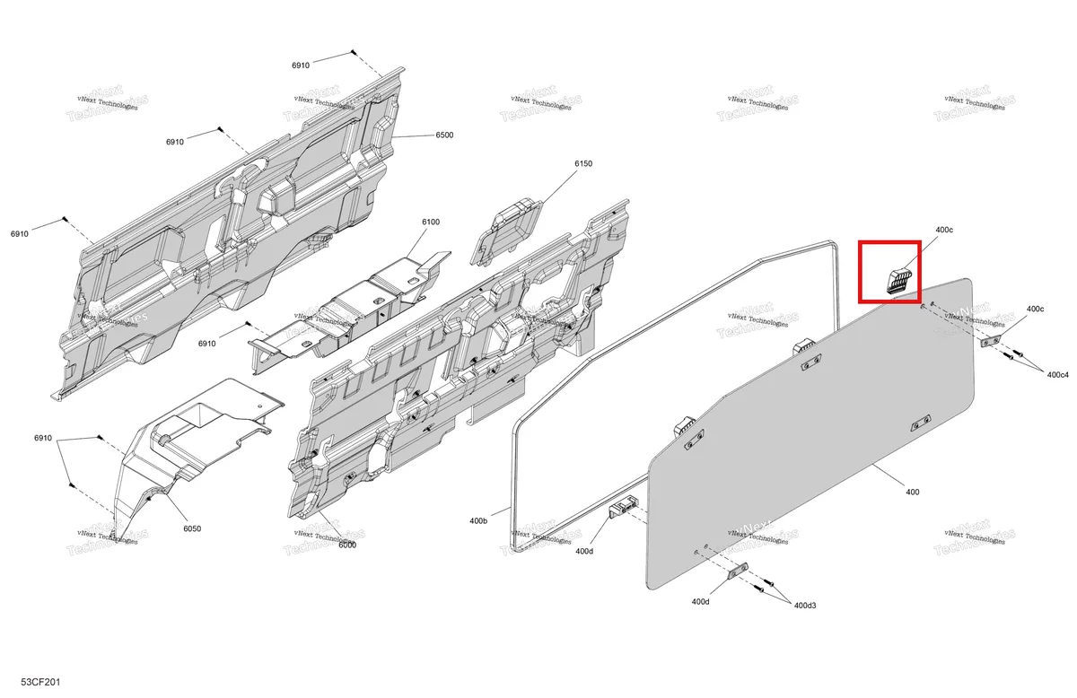 Деталь 705801611 на схеме узла 2026 Can-Am Defender MAX - HD11 - Lone Star CAB - 6LTA - Stealth Black - 65