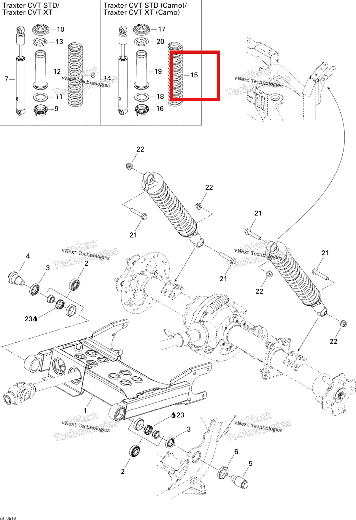 Деталь 706000304 на схеме узла Rear Suspension