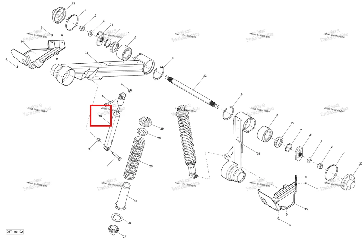 Деталь 706000391 на схеме узла 2014 Can-Am OUTLANDER 400 EFI, STD, XT Rear Suspension
