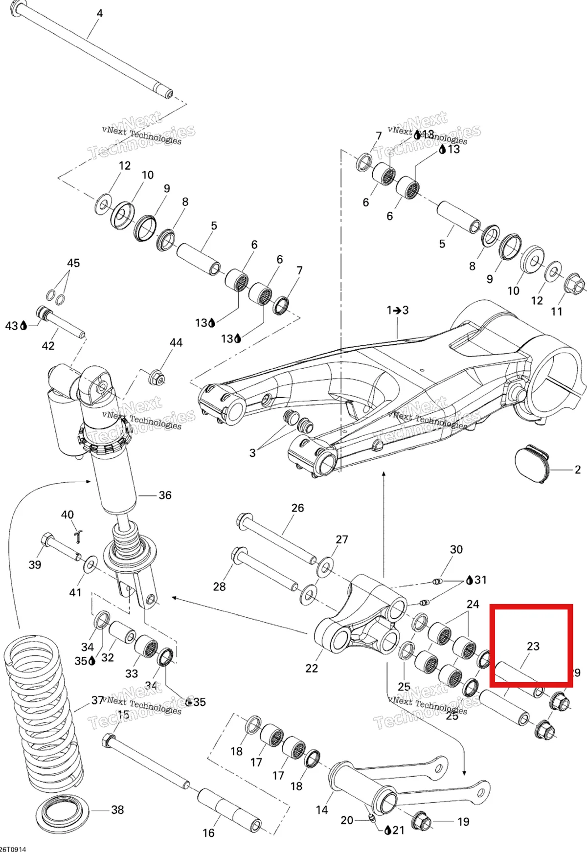 Деталь 706000422 на схеме узла Rear Suspension