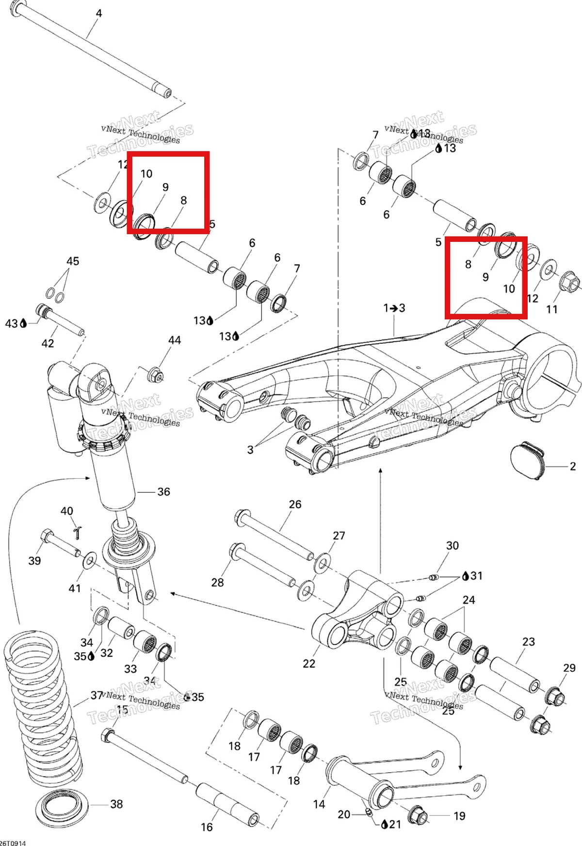 Деталь 706000424 на схеме узла Rear Suspension