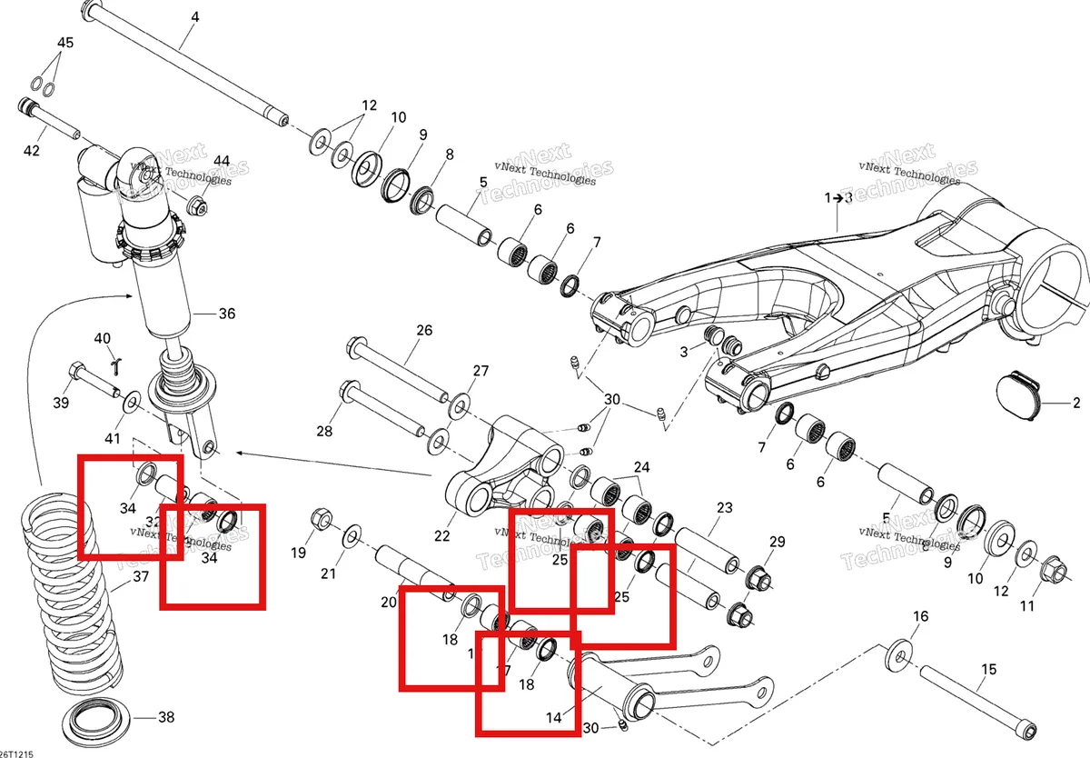 Деталь 706000448 на схеме узла 2015 Can-Am DS 450EFI STD Rear Suspension