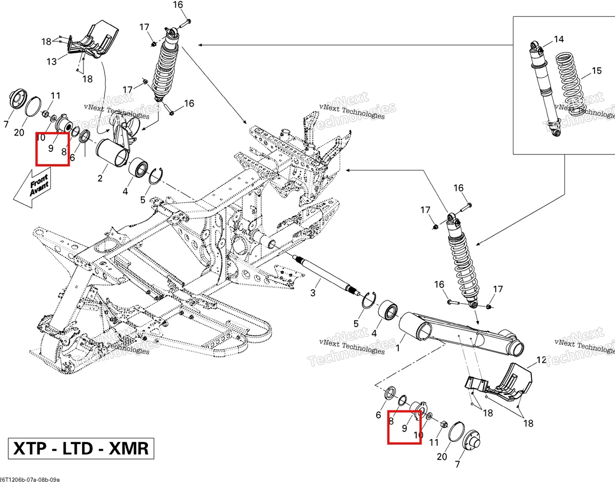 Деталь 706000554 на схеме узла 2012 Can-Am Outlander 800REFI Xmr Rear Suspension #2