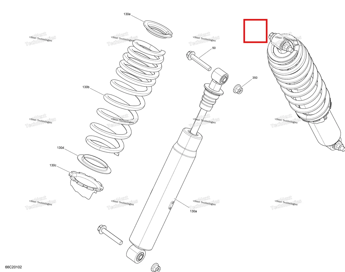 Деталь 706000567 на схеме узла 2020 Can-Am Commander 800R EFI Front Shocks - Dps