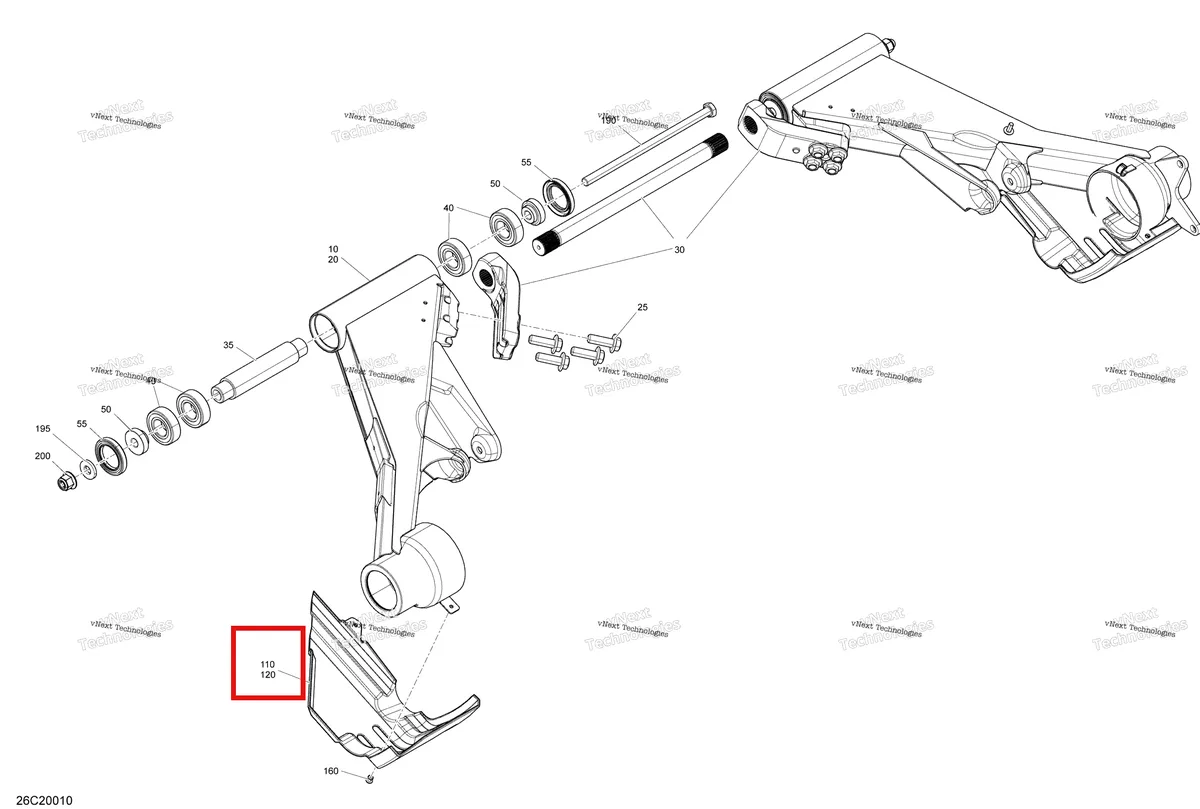 Деталь 706000630 на схеме узла 2020 Can-Am Commander 1000R EFI Rear Suspension
