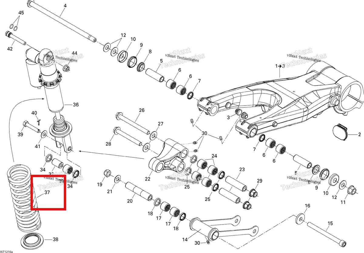 Деталь 706000659 на схеме узла 2015 Can-Am DS 450EFI XXC, XMX Rear Suspension Xxc