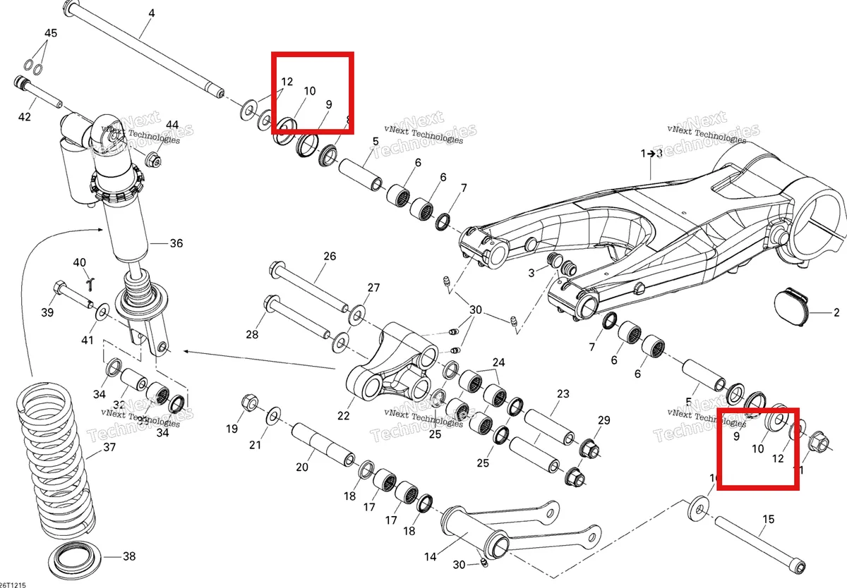 Деталь 706000738 на схеме узла 2015 Can-Am DS 450EFI STD Rear Suspension