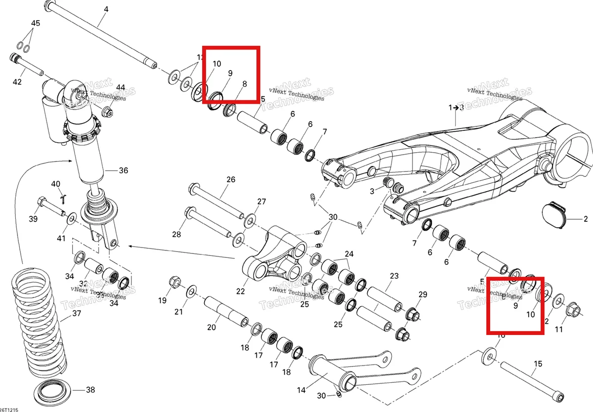 Деталь 706000750 на схеме узла 2015 Can-Am DS 450EFI STD Rear Suspension