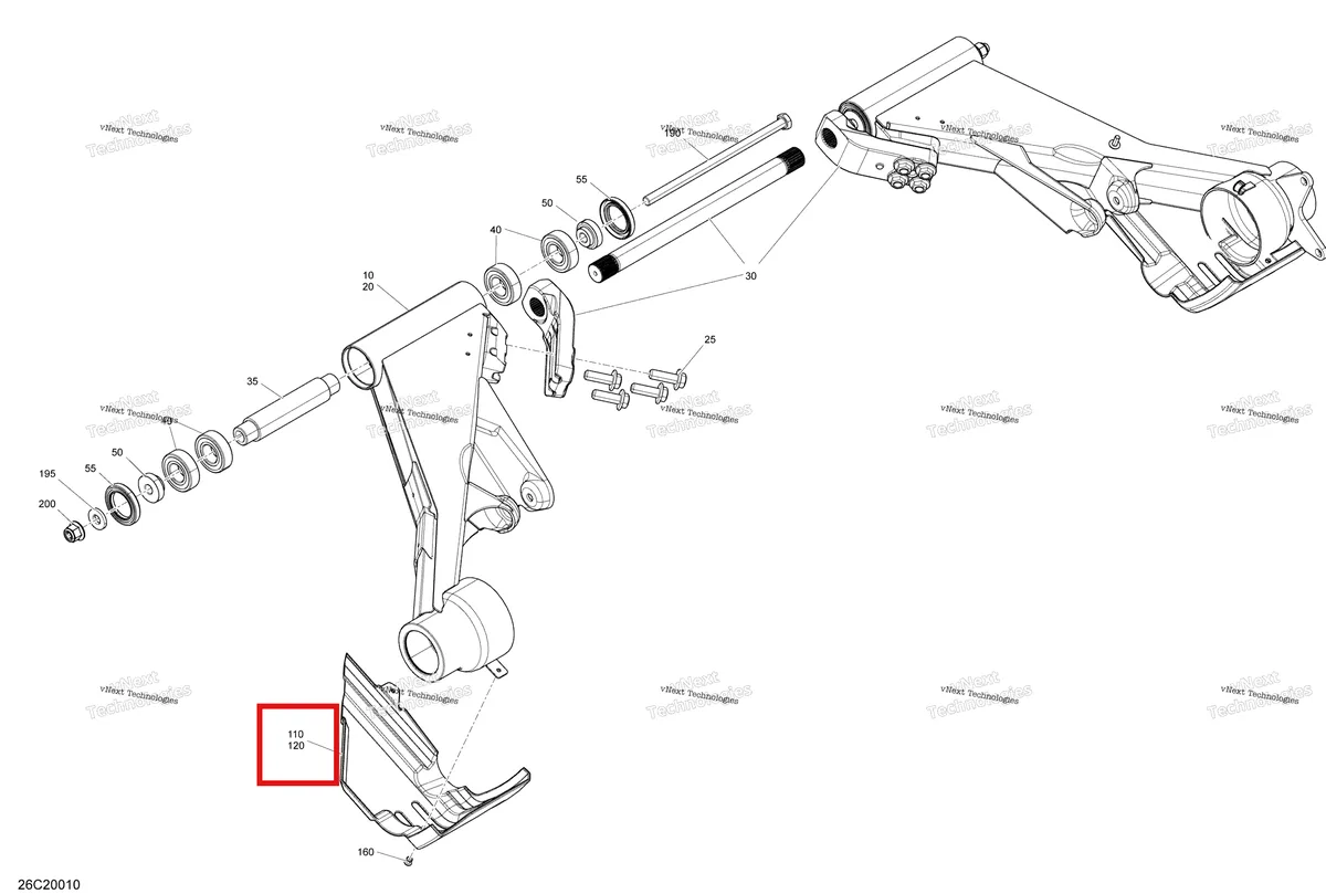 Деталь 706000814 на схеме узла 2020 Can-Am Commander 1000R EFI Rear Suspension