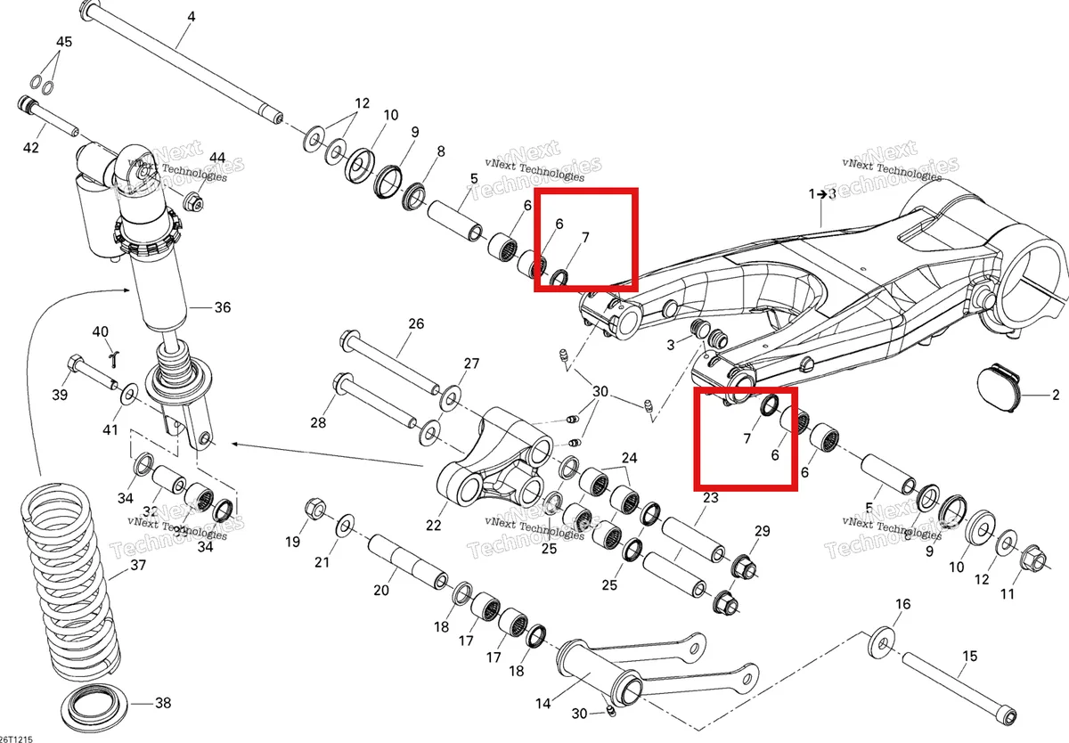 Деталь 706000850 на схеме узла 2015 Can-Am DS 450EFI STD Rear Suspension