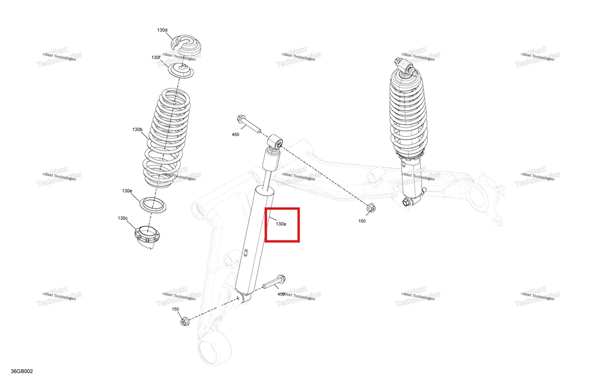 Деталь 706000958 на схеме узла 2022 Can-Am Outlander 570 EFI - XMR Suspension - Rear Shocks