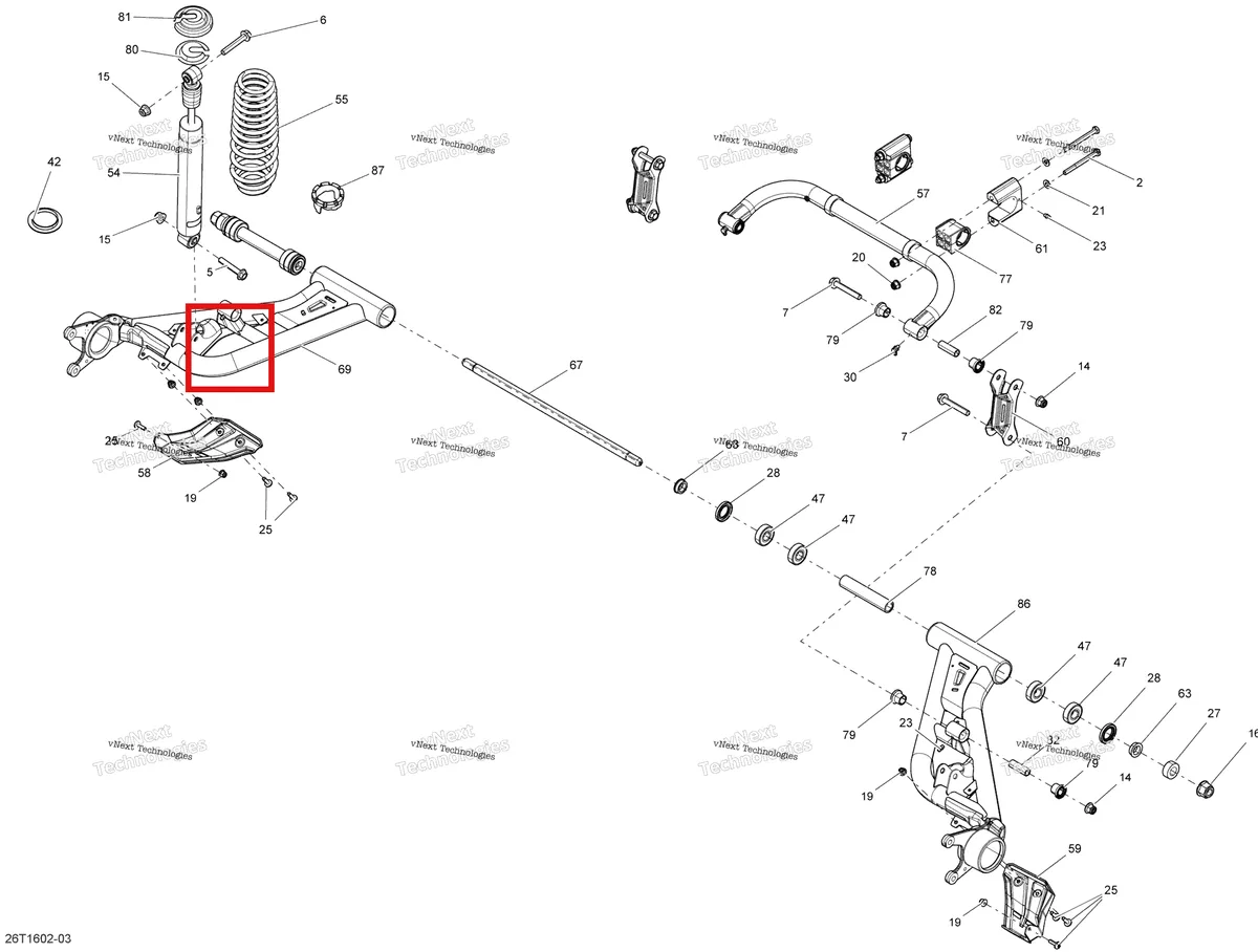 Деталь 706000970 на схеме узла 2016 Can-Am Outlander - 570 EFI Rear Suspension - Except Package Ltd