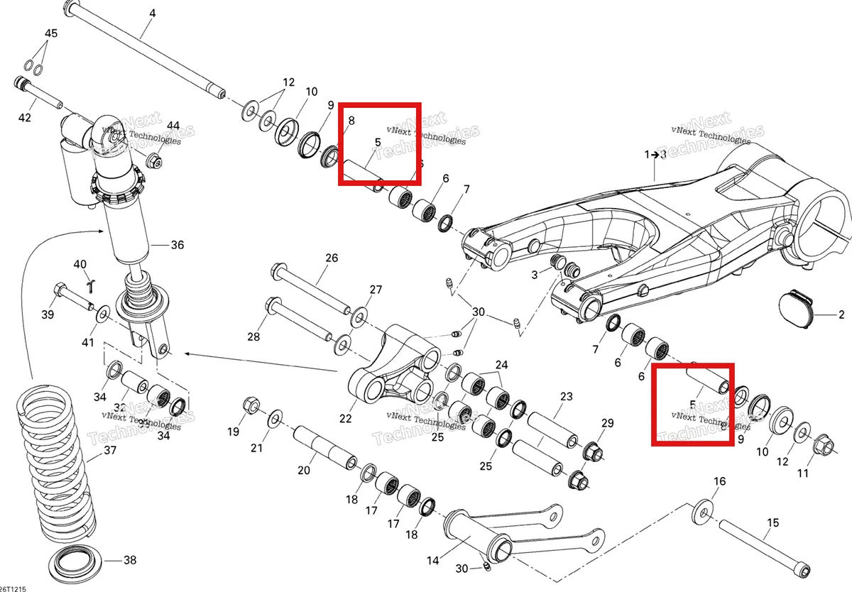 Деталь 706000978 на схеме узла 2015 Can-Am DS 450EFI STD Rear Suspension