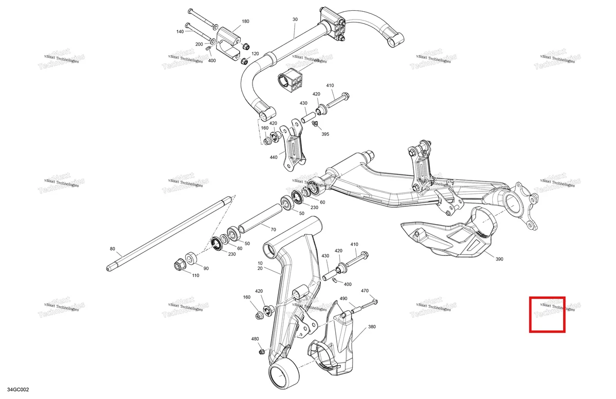 Деталь 706001020 на схеме узла 2023 Can-Am Outlander 450 EFI - STD Suspension - Rear Components