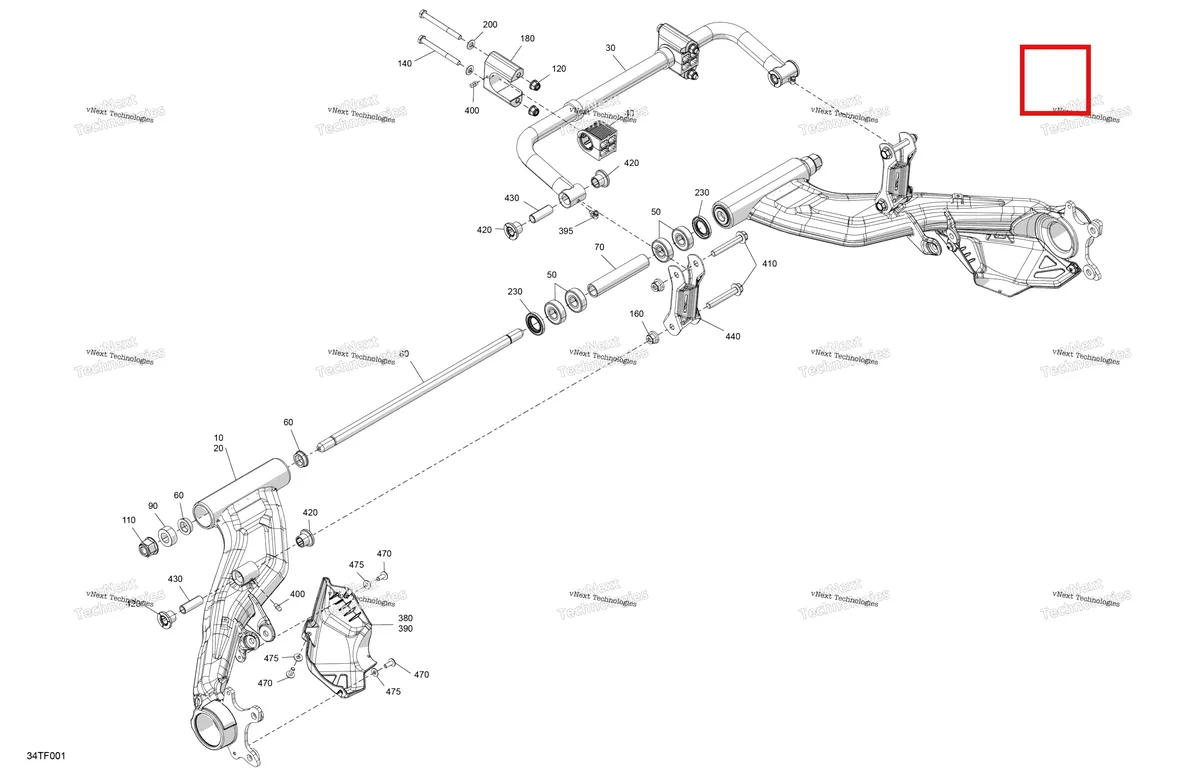 Деталь 706001099 на схеме узла 2026 Can-Am RENEGADE - 4X4 - XMR - 1000R EFI - 5UTA - Hyper Silver Suspension - Rear Components