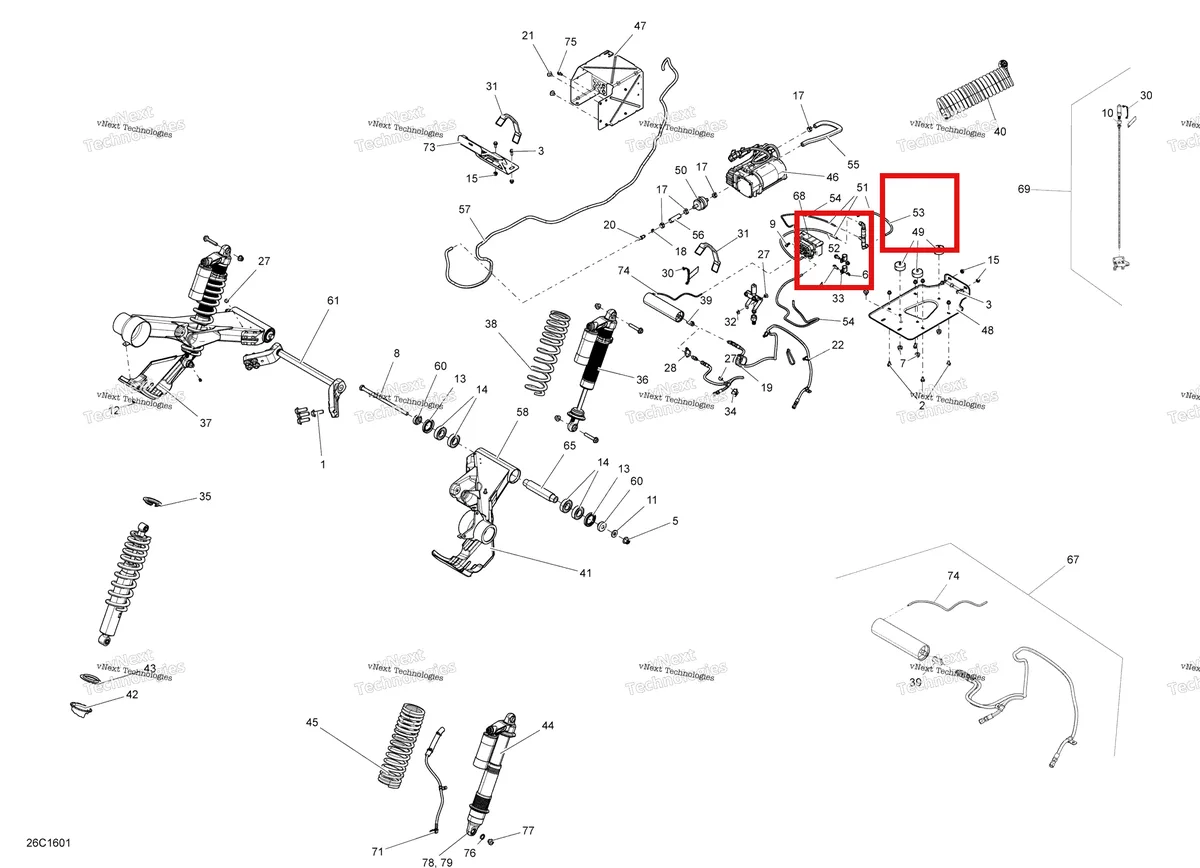 Деталь 706001145 на схеме узла 2016 Can-Am Commander - Commander MAX Rear Suspension