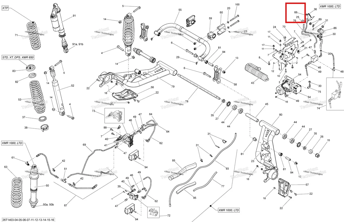 Деталь 706001339 на схеме узла 2014 Can-Am OUTLANDER MAX 1000EFI LTD Rear Suspension