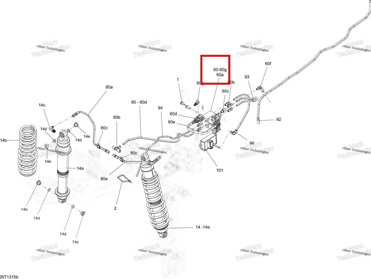 Деталь 706001368 на схеме узла 2013 Can-Am OUTLANDER 1000EFI XMR Rear Suspension Xmr