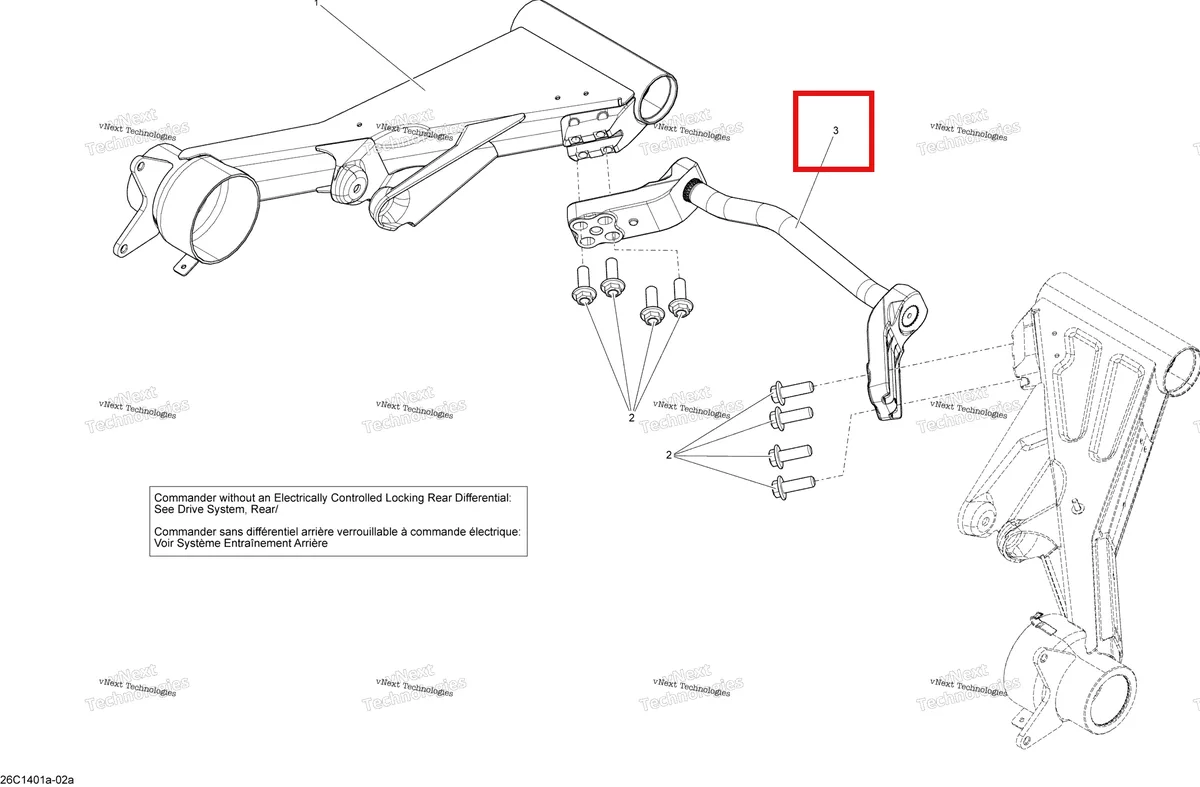 Деталь 706001417 на схеме узла 2015 Can-Am COMMANDER 1000_STD_DPS_XT_XTP Rear Suspension - With Locking Rear Differential