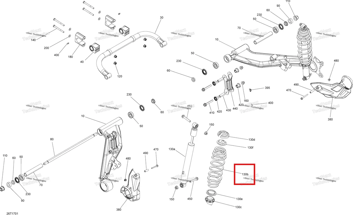 Деталь 706001577 на схеме узла 2017 Can-Am Outlander L - 450 EFI Rear Suspension - All Models