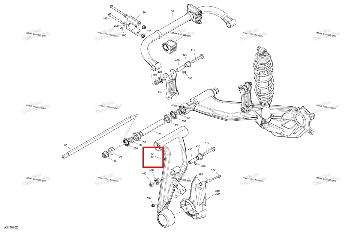 Деталь 706001647 на схеме узла 2021 Can-Am Outlander MAX 570 EFI - DPS - CE Suspension - Rear