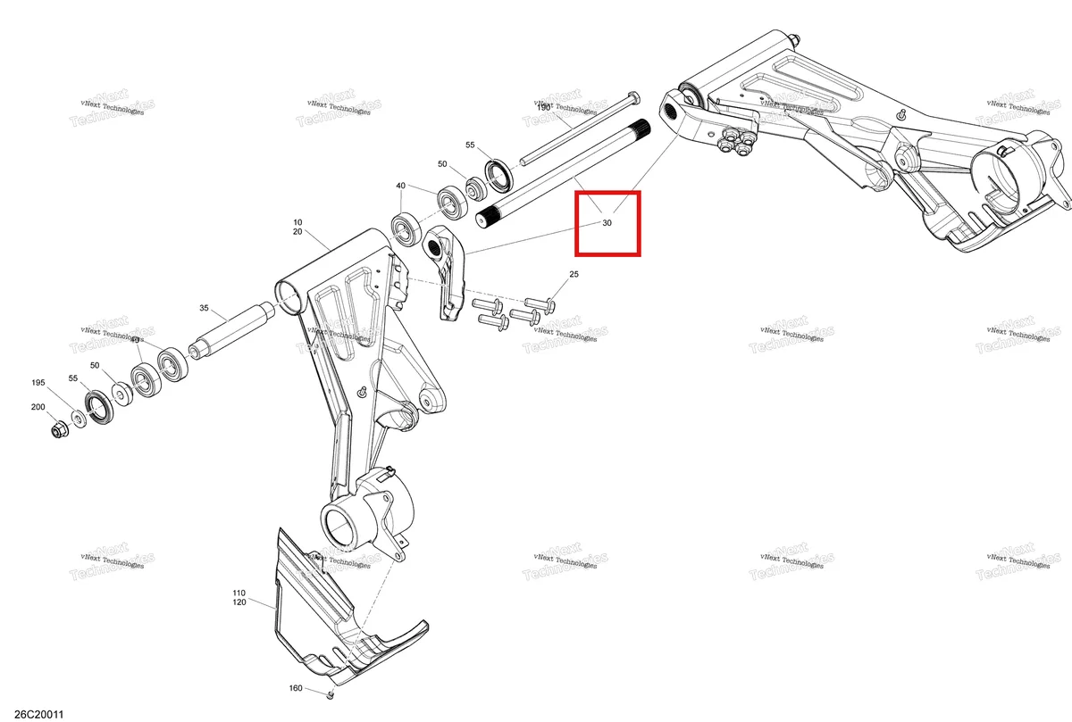 Деталь 706001718 на схеме узла 2020 Can-Am Commander MAX 800R EFI Rear Suspension
