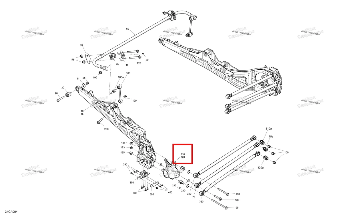 Деталь 706001960 на схеме узла 2021 Can-Am Maverick Turbo RR - XRS - CE Suspension - Rear - Without Smart-Shox