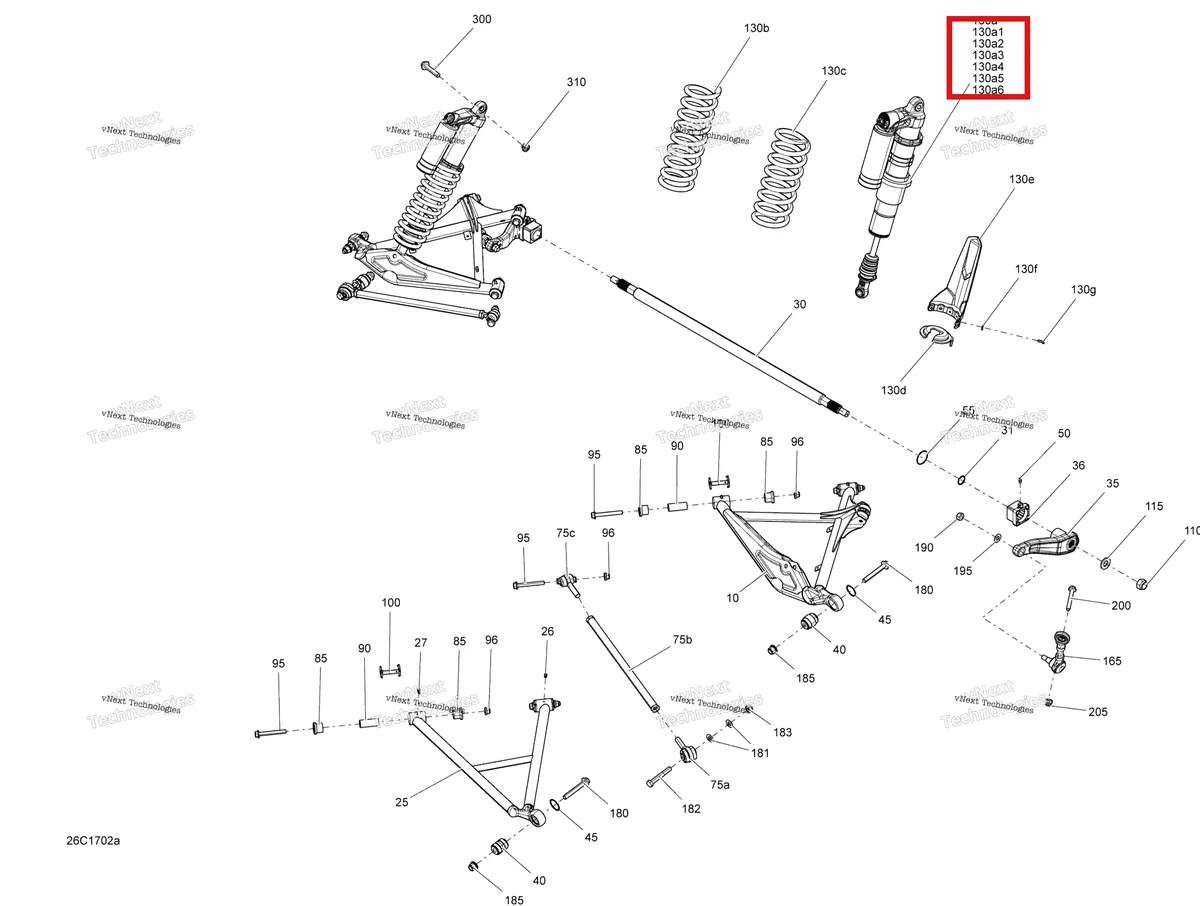 Деталь 706002056 на схеме узла 2017 Can-Am Maverick Rear Suspension - All Models