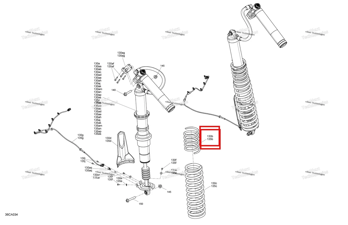 Деталь 706002236 на схеме узла 2021 Can-Am Maverick Turbo RR - XRS - CE Suspension - Rear Shocks
