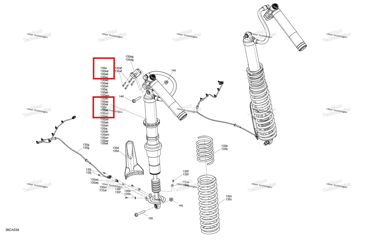 Деталь 706002238 на схеме узла 2021 Can-Am Maverick Turbo RR - XRS - CE Suspension - Rear Shocks