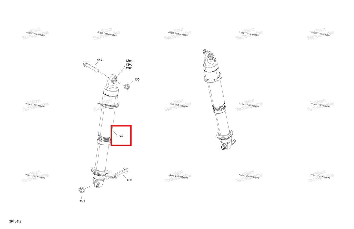 Деталь 706002339 на схеме узла 2018 Can-Am OUTLANDER - 4X4 - XMR - 850 EFI - 4KJA - Can-Am Red Suspension - Rear Shocks