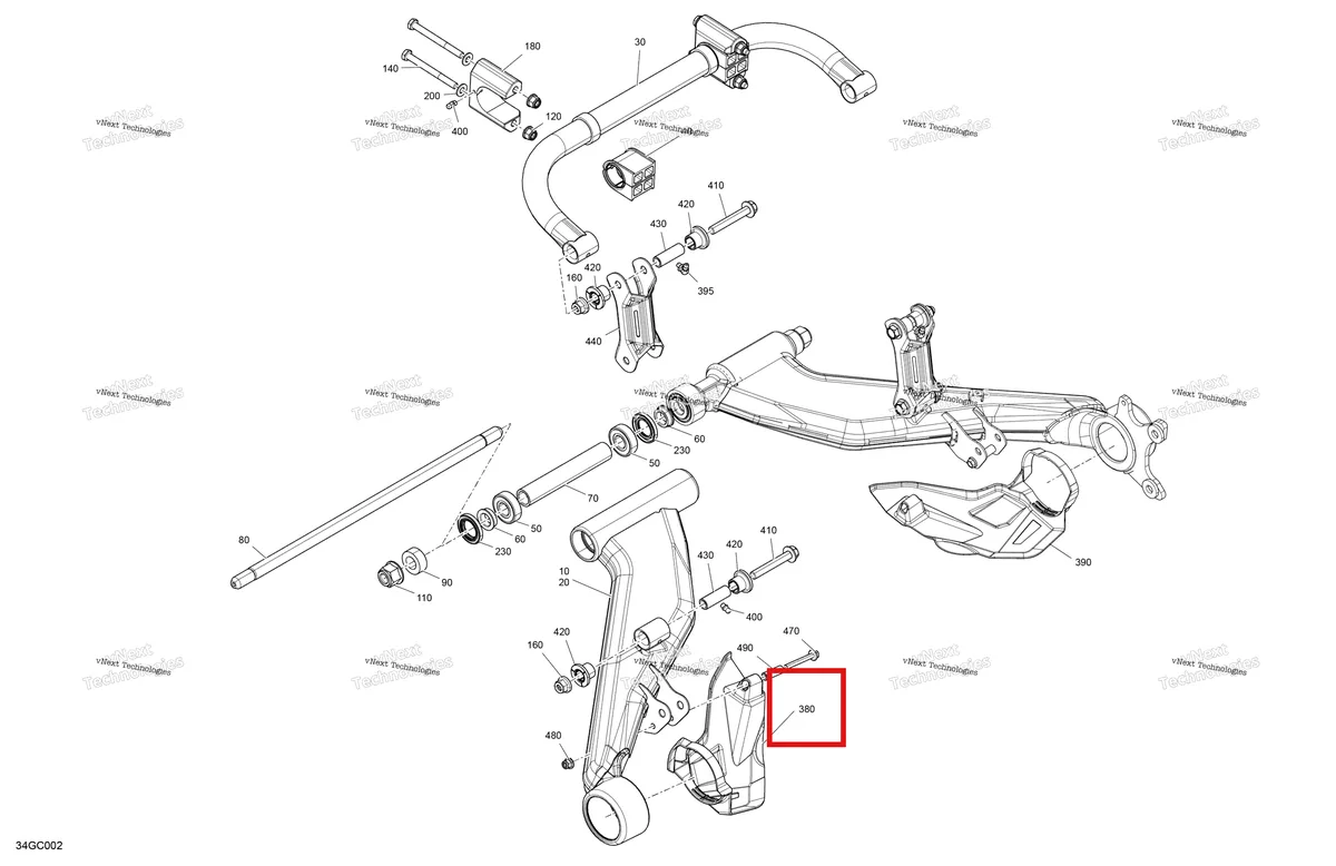 Деталь 706002482 на схеме узла 2023 Can-Am Outlander MAX 450 EFI - STD Suspension - Rear Components