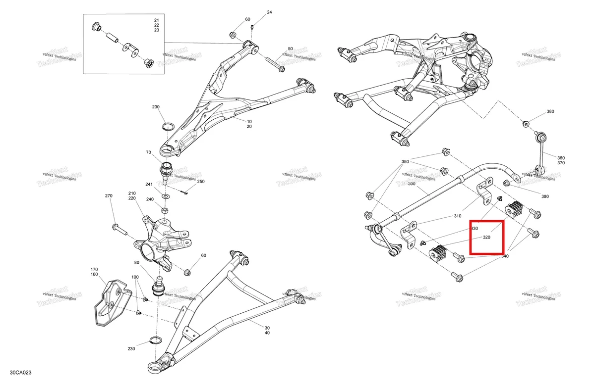 Деталь 706002535 на схеме узла 2021 Can-Am Traxter HD10 - XMR - CE Suspension - Front
