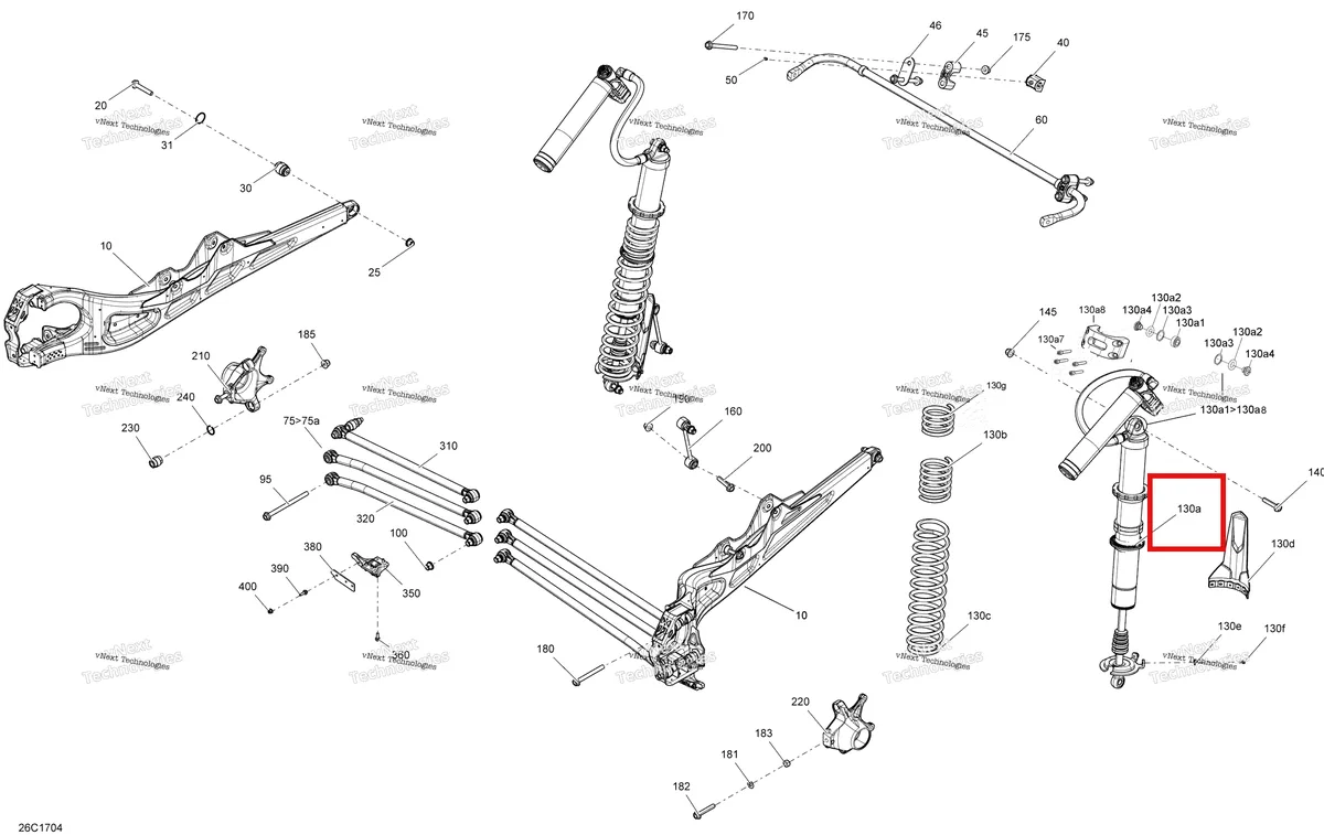 Деталь 706002562 на схеме узла 2017 Can-Am MAVERICK X3 Rear Suspension