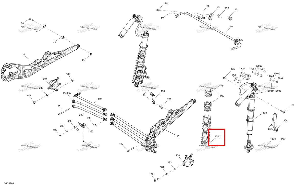 Деталь 706002563 на схеме узла 2017 Can-Am MAVERICK X3 Rear Suspension