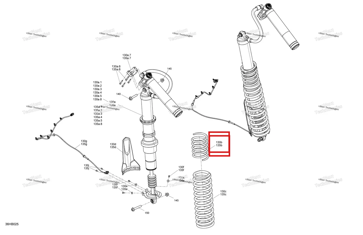 Деталь 706002564 на схеме узла 2022 Can-Am Maverick Turbo RR - XRS Suspension - Rear Shocks - With Smart-Shox